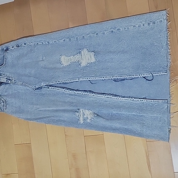 PTCL Distressed Denim Maxi Skirt - Picture 6 of 6